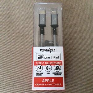 PowerXcel Apple Charge & Sync Cable NEW